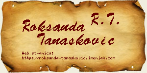 Roksanda Tanasković vizit kartica